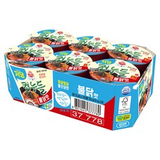 오뚜기 LIGHT&JOY 저당 컵누들 불닭맛 42g, 6개