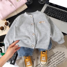 Uvely 兒童款 Hottigan 內刷毛基本款針織開襟衫