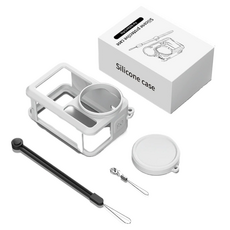 동글이 편리한 DJI액션캠 실리콘 케이스 Action 3 / 4 / 5 Pro 호환 라이트그레이, 1개