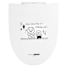 DAELIM BATH Kakao Friends 超薄靜音馬桶坐墊 YOU CAN DO IT, 白色, 1個