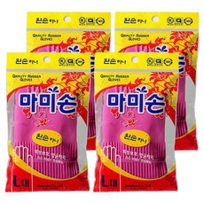 마미손 고무장갑 왼손만 하나, 대(L), 4개