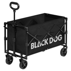 BLACKDOG 빅로고 360바퀴 접이식 캠핑웨건 BD228, 블랙, 1개