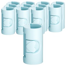 Kyhome 兩檔調節床單固定器/床單防跑固定夾12件組 升級款, 藍色