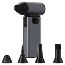 오아 스톰젯 무선 미니 초강력 터보 컴퓨터 청소 캠핑용 가정용 에어건 메탈그레이 OCVC-008MG, 1개