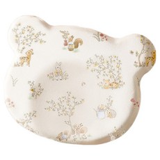 OhBabyLying 小熊矽膠定型枕 枕套 + 枕芯, 小樹松鼠, 1套