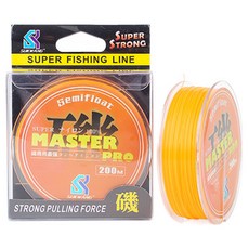 999피싱 세미 플로팅 바다 원줄 낚시 세미플로트 줄 낚시줄 200m, 오렌지, 1개