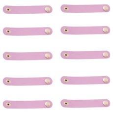 가죽 케이블 이어폰 정리 버클, 진핑크, 10개