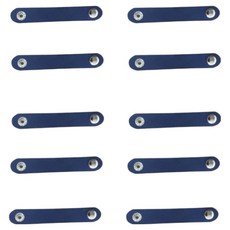 皮革線材耳機整理扣, 寶藍色, 10個, 單一商品