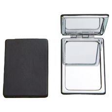 찐웨이 데일리 견고한 손거울 8.5 x 6.2 cm, PU스퀘어블랙, 1개