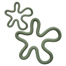 PICKYPICKS 花朵矽膠隔熱墊, 綠色, 2個