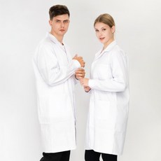 엘쏘 남녀공용 의사가운 약국 실습복 실험실 프리미엄 코튼 버튼 슬리브