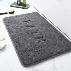 Ontree 記憶棉浴室用腳踏墊, 深灰色, 1個