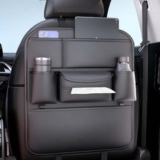 CRONICLE 車用 全車型通用 多功能縫隙整理收納 掛式防踢墊, 黑色, 1個