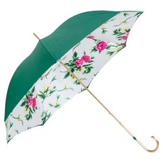 PASOTTI Woman Flower 玫瑰雙層布寶石黃銅手動傘 WD255P5