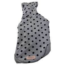 ParisDog 狗狗寵物Body Lab服飾圓點連帽T恤, 灰色, 1個