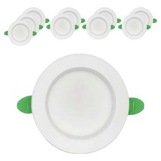 Niteo 잔광필터 방습 플리커프리 삼색 변환 스위치 매입등 10W 95mm, 화이트, 10개