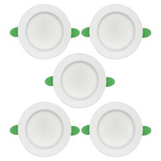 Niteo 잔광필터 방습 플리커프리 삼색 변환 스위치 매입등 10W 95mm, 화이트, 5개