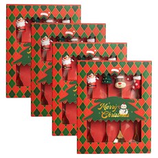 COZY TABLE 金色聖誕節乘坐魯道夫的聖誕老人餐具組, 4套, 茶匙 + 茶叉