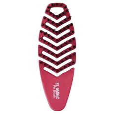 EL AMIGO 寵物銀珠光梳子 170 x 60 mm, 1個, 活力洋紅