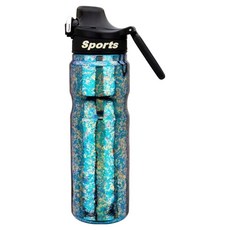 TEMPEST 純鈦保溫運動水壺, 鈦藍色, 1個, 650ml