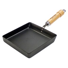 RIVER LIGHT 極 PREMIUM 無塗層 不易生鏽窒化鐵玉子燒調理鍋/極鐵鍋 日本製 大型 35.7 x 18.4 x 8cm, 1個, 18.4cm