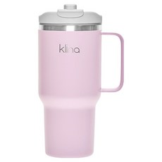 klina New Wonder 保溫保冷吸管手柄車用大容量隨行杯, 1個, 900ml, 紫色