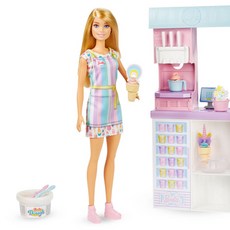 Barbie 芭比 冰淇淋店娃娃套組, 多色, 1套