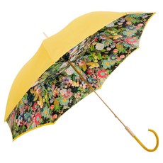PASOTTI 女士花朵蕾絲雙層布黃色珍珠醋酸纖維手動傘 WD951P34