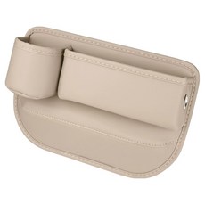 KHOOMIE 側邊置物袋 車用縫隙收納 車用杯架整理盒 主座椅用 5W0823, 米色, 1個