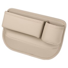 코오미 사이드포켓 차량 틈새수납 차량용 컵홀더 정리함 서브 좌석용 5W0823, 베이지, 1개