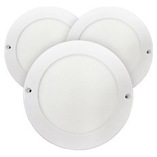 GAON LED LED 免鑽孔圓形側光式吸頂燈 15W, 白光, 3個