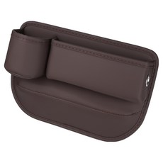 코오미 사이드포켓 차량 틈새수납 차량용 컵홀더 정리함 메인 좌석용 5W0823, 다크브라운, 1개