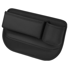 KHOOMIE 側邊置物袋 車用縫隙收納 車用杯架整理盒 副駕駛座用 5W0823, 黑色, 1個