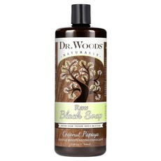 DR.WOODS 椰子木瓜黑皂潔膚露, 1個, 946ml