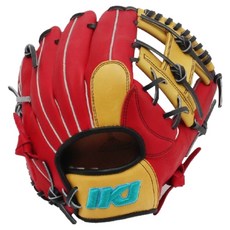 IKJ 青少年內野手套 右投用 JR i(RD/YE)25, 紅色 + 黃色, 1個