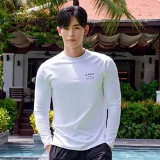 HERRINGBONE apparel 男款大尺碼長袖修身標準版型泳裝防磨衣上衣 RI378M