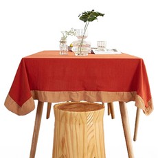 마켓피오 주방 심플 모던한 코튼 프릴 테이블보, 타입1, 1개, 90 x 90 cm