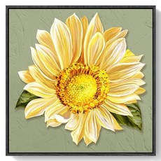 은희마법 풍수 인테리어 해바라기 페인팅 캔버스, 블랙 A