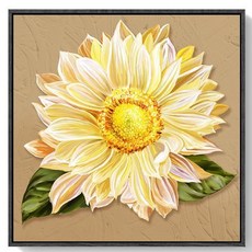 은희마법 풍수 인테리어 해바라기 페인팅 캔버스, 블랙 B