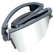 TAG eyewear Folder 折疊太陽眼鏡 Fd02sk003, 灰色 + 銀色(鏡面鏡片), 1個