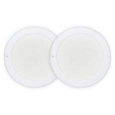 GAON LED 免鑽孔圓形側光式LED吸頂燈 20W, 白色 + 白光, 2個