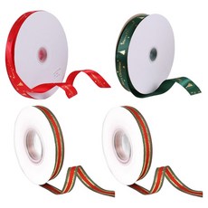 Mungudam 聖誕節大容量緞帶4件組, 01 A款, 1套, 25m