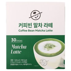 커피빈 말차라떼, 18g, 1개, 30개입