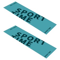 健身涼感運動毛巾 30 x 100 cm, 時間藍色, 2個