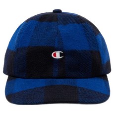 美國 Champion 日系絨布格紋棒球帽 C8-Y703C-105, 藍黑色, 1個