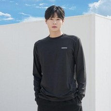HERRINGBONE apparel 男士涼感網眼寬鬆版長袖防磨衣 RG347M, 黑色