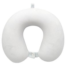 XTER 記憶水晶絨旅行用U型睡眠頸枕, 淺藍色