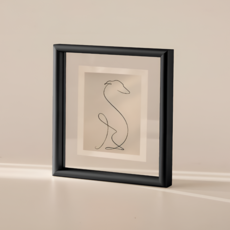 恩熙魔法 室內裝飾雙面透明金屬相框, 1個, 黑色