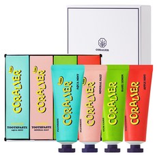 CORALIER 含氟牙膏 90g x 3入 + 70g 禮盒組 白色, 340g, 1套