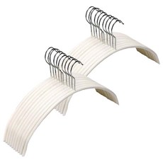 Deboco 防滑半月形衣架, 白色, 20個